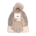 thumbnail image 6 of MUK LUKS Women's Marled Chunky Knit Winter Hat and Gloves Set, 2PC Set, 6 of 7