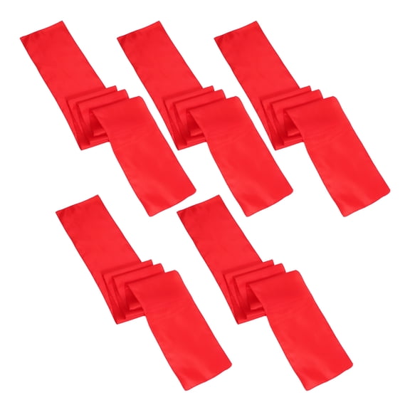 LOLIPPYY 5Pcs Satin Table Runners Red Decorative Cover for Coffee Table Wedding and Party