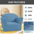 thumbnail image 5 of CHUNTIAN Toddler Chair Covers Kids Arm Chair Covers Stretch Kids Armchair Covers Jacquard Toddler Couch Cover Soft Mini Sofa Covers for Kids Fold Out Sofa Home Protection Cover,11, 5 of 5
