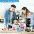 thumbnail image 4 of Containers Replacement for Ninja Creami Pints and Lids 4 Pack, 16oz Cup Compatible with NC301 NC300 NC299AMZ Series Ice Cream Maker, Free, Dishwasher Safe, Leak Proof, Pink/Green/Grey/Blue, 4 of 6