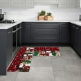 thumbnail image 4 of Christmas Kitchen Mat Rug Set of 2 Snowman Buffalo Xmas Tree Snowflakes Black Red Plaid Runner Rug Anti-Fatigue Comfort Memory Foam Standing Mat Non-Slip Floor Door Mat for Bedroom 18x30in+18x48in, 4 of 6