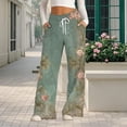 thumbnail image 2 of Bovemsi Wide Leg Pants Woman Women's Summer Leisure Fashion Lacing Solid Color Waist Casual Travel Pants, 2 of 9