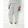 ELOQUII Elements Women's Plus Size French Terry Joggers with Ankle Ties