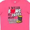 thumbnail image 4 of Inktastic I Wear Bows My Daddy Wears Fireman Boots Youth T-Shirt, 4 of 5