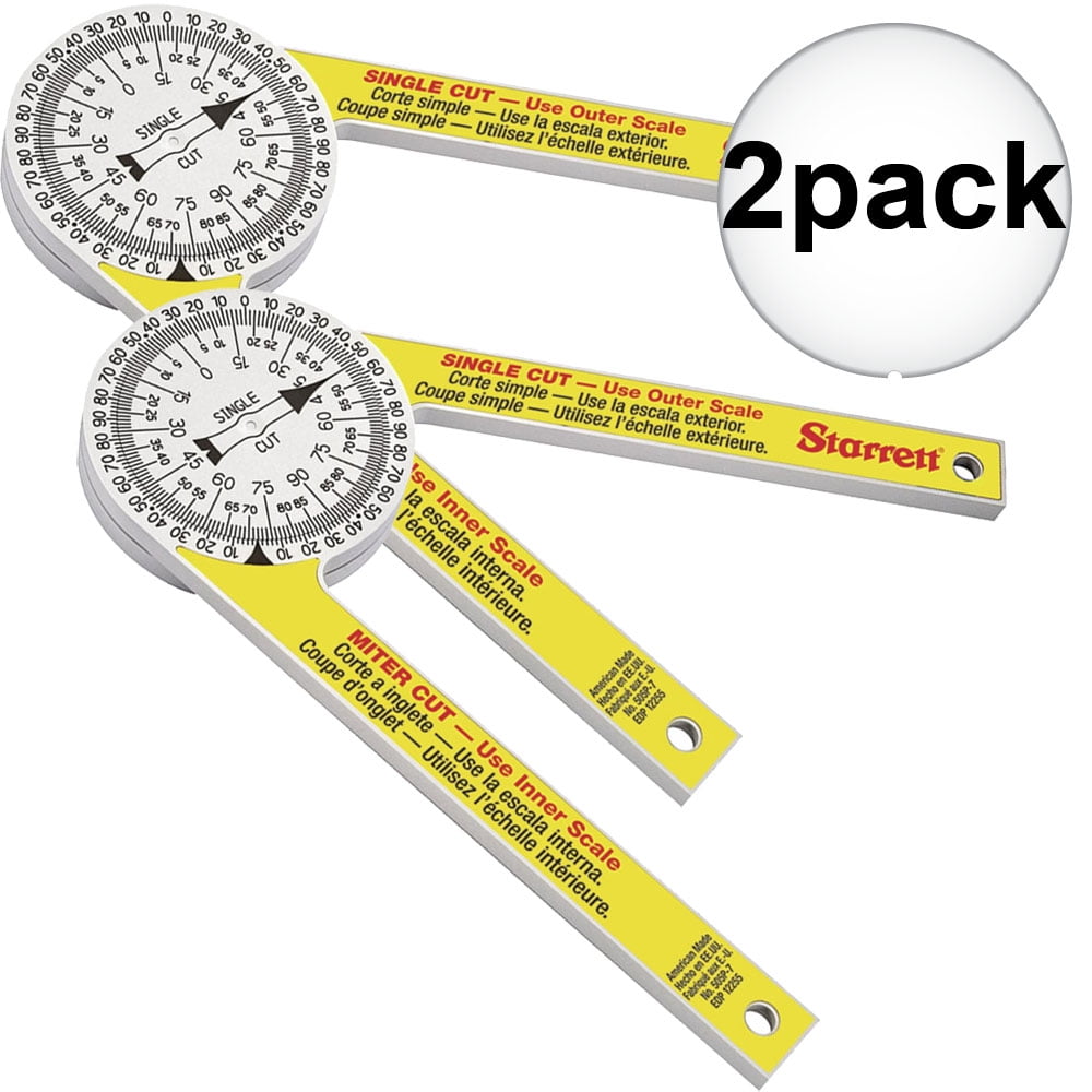 Starrett 505P-7 7" ProSite Miter Saw Protractor 2-Pack ...