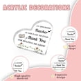 thumbnail image 2 of Teacher Appreciation Heart Shaped Acrylic Plaque 3.9X3.9 Inch Teacher Christmas Gifts Stocking Stuffers End of Year Thank You Retirement Gifts Premium Classroom Home Office Decor, 2 of 4