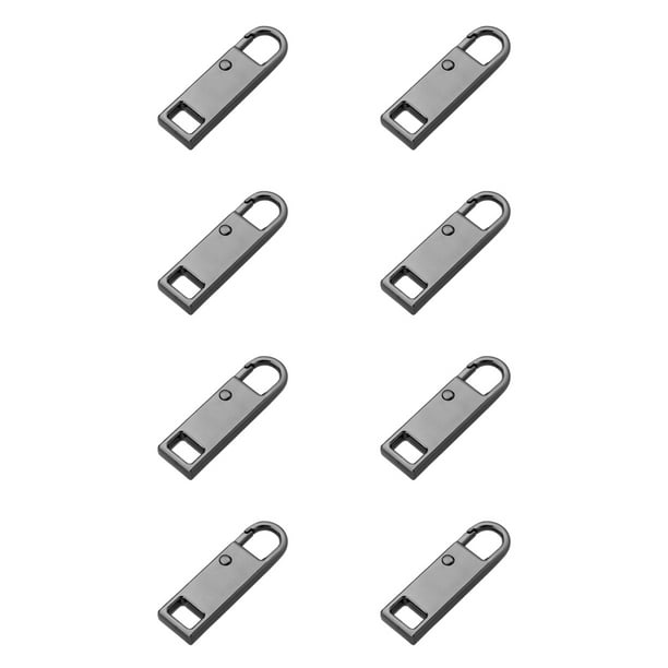 Naiovety Pestaña fijadora de cremallera de 8 piezas, colgante profesional para tirar, colgantes de ropa, cremalleras de Metal, accesorios de repuesto Tela de costura y artesanía Color acero Naiovety HA080442-04