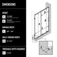 thumbnail image 2 of VIGO Ryland 60 in. x 72.75 in. Frameless Sliding Shower Door in Chrome-VG6045CHCL6073, 2 of 12