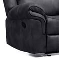 thumbnail image 3 of Furniture of America Gordon Modern Faux Leather Manual Recliner Chair with Glider, Black, 3 of 5