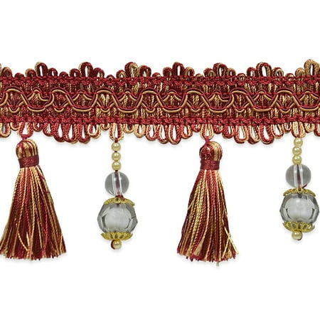 - Expo Int'l 5 yards of Pearl & Crystal Tassel Fringe Trim