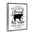 thumbnail image 3 of Stupell Industries Kitchen's Closed Heifer's Had It Gray Framed Floater Canvas Wall Art, design by Lux + Me Designs, 3 of 9