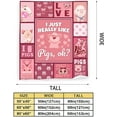 thumbnail image 4 of Cute Pig Flannel Blanket for Girl Boy I Just Really Like Pigs Fleece Throw Blanket Super Soft Cozy Plush Fuzzy Pink Cartoon Pig Pattern Blankets for Couch Sofa Bed Gifts for Baby Kids Adult 60"x50", 4 of 6