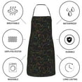 thumbnail image 6 of Easygdp Doodle Dinosaur Apron Waterdrop Resistant with 2 Pockets,Oil Resistant Cooking Kitchen Chef Apron for Women Men, 6 of 7