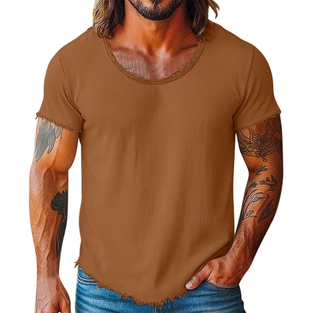 M Y M Camisa sin Mangas Color Sólido Clásico Ropa Deportiva Casual para Cualquier Temporada Camisas de Lino de los Hombres