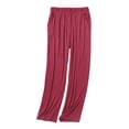 thumbnail image 2 of Xuniizn Mens Pajama Pants, Stretchy Solid Color Loose Loungewear Pajamas Bottoms, Lightweight Straight Soft Comfy Sleepwear Pants, 2 of 3