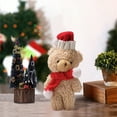 thumbnail image 5 of Vacemry Under $5 Christmas Teddy Bear Plush, Small Brown Bear with Red Scarf, Cute Soft Doll for Gift Cake Decoration Stocking Stuffer, Adorable Plush Toy for Christmas Tree Decor, 5 of 6