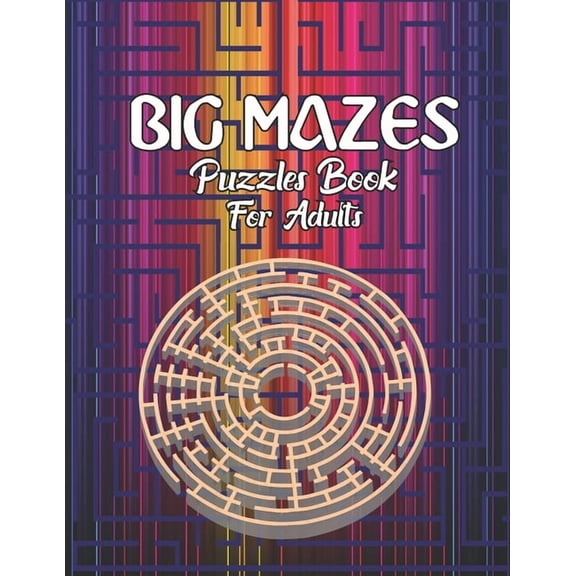 Big Mazes Puzzles Book For Adults: Tons of Challenge and Fun for your Brain Star - Double - Quad Level Mazes Books Gift , (Paperback)