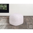 thumbnail image 4 of Loft Lyfe Yousuf Cotton Yarn Pouf, White, 4 of 6
