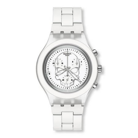 Swatch Full-Blooded White Skull Unisex Watch SVCW4000AG