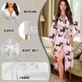 thumbnail image 6 of Yuyamidu Christmas Bathrobe Sleepwear for Women Lightweight Robe Xmas Dachshund Dog Long Dressing Gown Plus Size L Pink V-Neck Nightgown Soft Robe for Sleeping, 6 of 7