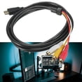 thumbnail image 2 of For Hdmi To Rca Cable, For Hdmi Male To 3-rca Male Video Audio Av Cable Connector Adapter Transmitter For Hdtv,5ft/1.5m, 2 of 5