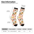 thumbnail image 2 of Daiia Peach With Leaves1 Print Crew Socks – Soft Breathable Long Socks for Men & Women, Moisture-Wicking & Comfortable Daily Wear Socks, One-Size Fits Most (US 5-11), 2 of 6