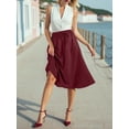 thumbnail image 4 of Gleelist Womens Midi Skirts with Pockets A-Line Casual High Waist Elastic Western Flowy Skirts for Women S-XXL, 4 of 7