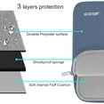 thumbnail image 3 of Mosiso Polyester Vertical Style Water Repellent Laptop Sleeve Case Bag Cover with Pocket for MacBook Air 15 inch M3 A3114 M2 A2941 2023 2024 / Pro 15 inch A1990 A1707, Steel Blue, 3 of 5