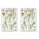 thumbnail image 1 of Vinilos decorativos de pared con ramas de flores coloridas y pájaros, adhesivos autoadhesivos con hojas verdes y nido de pájaro para sala de estar., 1 of 5