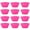 Rose Red, variant on Yesbay 12Pcs Round Stackable Muffin Cups Resistant Bakeware Food Grade Silicone Baking Molds Party Favors
