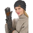 thumbnail image 2 of Colorful Confetti Cable Knit Beanie and Anti-Slip Touchscreen Gloves Set, 2 of 4