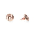 thumbnail image 4 of No Boundaries Rose Gold-Tone Floral Crystal Earrings Set, 18-Pack, Women’s, 4 of 4