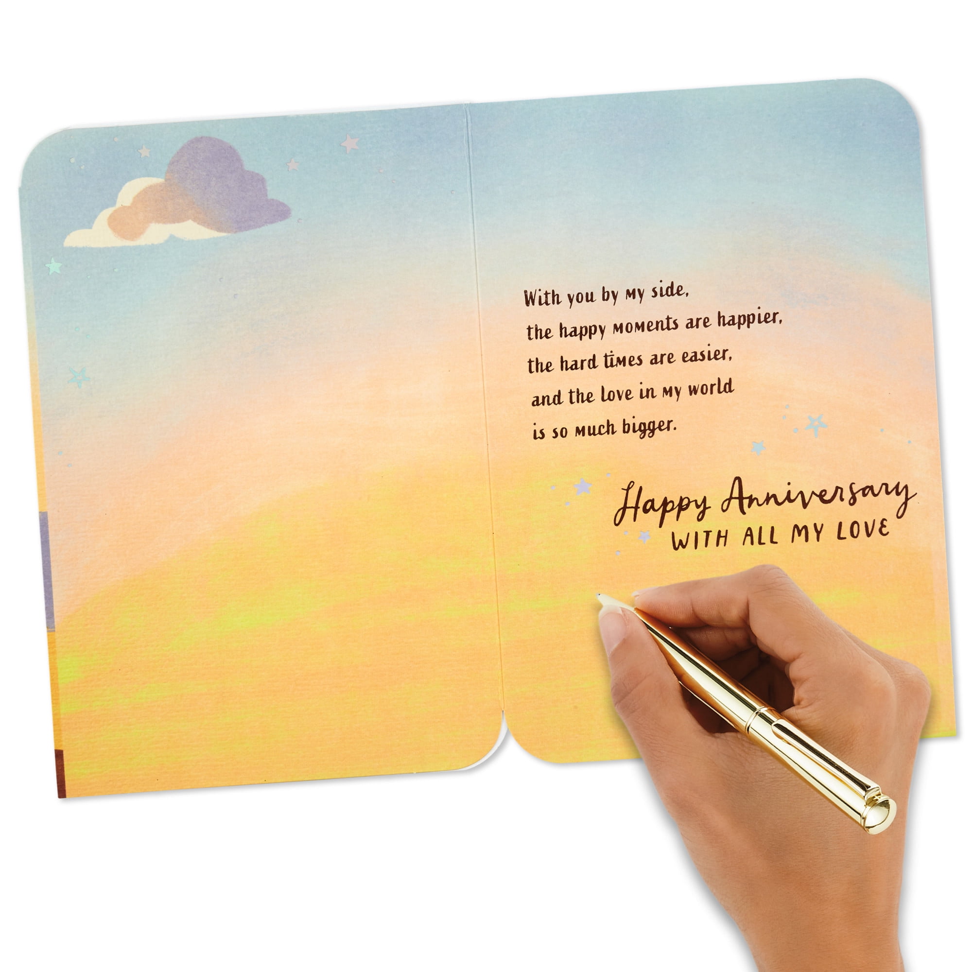 Hallmark Anniversary Card for Him (Happy Moments Are Happier With You)