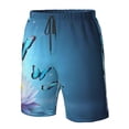 thumbnail image 5 of Kdxio Butterflies And Waterlily In Water Pattern Mens Casual Shorts - Drawstring Summer Beach Sports Shorts for Men, 5 of 9