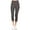 Charcoal, variant on Women's Casual High Waist Solid Seamless Capri Leggings Stretch Fit