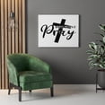thumbnail image 3 of Scripture Walls But First Pray Cross Bible Verse Canvas Christian Wall Art Ready to Hang Unframed, 3 of 8