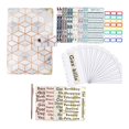 thumbnail image 2 of de carpeta de presupuesto A6, hoja de presupuesto en efectivo, bolsillos transparentes de PVC con pegatinas, carpeta de cuaderno para Plata Macarena cuaderno de facturas, 2 of 8