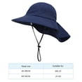 thumbnail image 3 of shoper Toddler Sun Hat Breathable Mesh Wide Brim with Chin Strap Adjustable Solid Color Lightweight Kids Bucket Hat Jan and Jul Sun Hat Summer Outdoor Pink M, 3 of 6