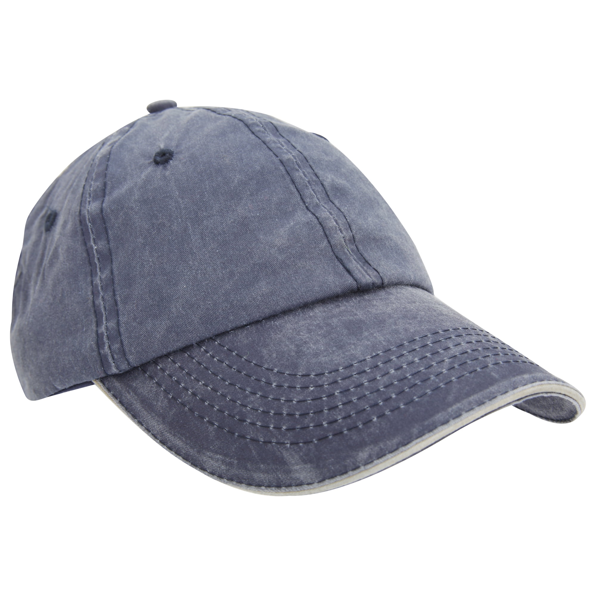 Result Washed Fine Line Cotton Baseball Cap With Sandwich Peak