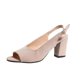 thumbnail image 1 of Negro Puntado Tacones Del Dedo Del Pie de Moda Peep-Toe Slingbacks con 2-3 Pulgadas Bloque de Tacón para la Oficina Y el Desgaste Casual, Bloque Negro Tacón Sandalias Correa Ajustable Beige Opción, 1 of 9