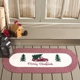 thumbnail image 3 of Safavieh Braided Posters Merry Christmas Pine Tree Runner Rug, Ivory/Burgundy Red, 1'8" x 4' Oval, 3 of 7