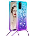 thumbnail image 2 of Funda para Samsung Galaxy S20 5G Brillantina Líquida Divertida Reluciente y con Cristales en Movimiento Cuerpo Cruzado con Cordón Ajustable, 2 of 5