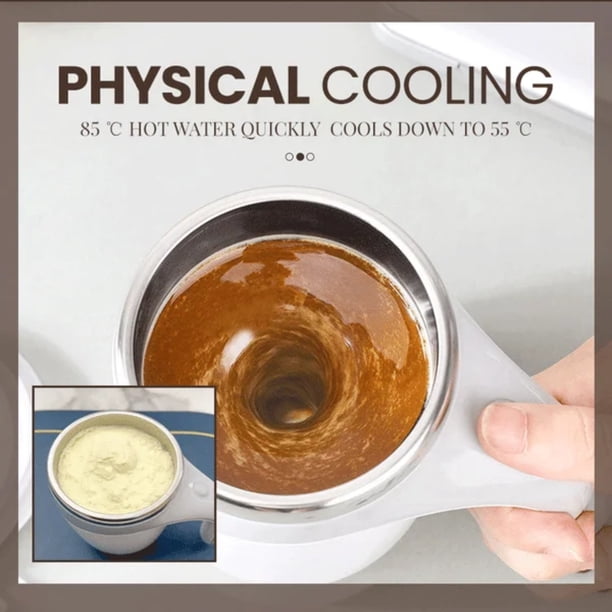 Vaso Mezclador Automático, Diseño de Mezcla Magnética, Práctico para Viajes, Fácil de Limpiar, Perfecto para Café, Té, Batidos, Oficina, Gimnasio, Capacidad de 380 Ml, Incluye 1 Vaso.
