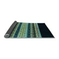 thumbnail image 2 of Ahgly Company Indoor Round Abstract Light Blue Modern Area Rugs, 4' Round, 2 of 4