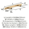 thumbnail image 3 of Amerock Cyprus 3 inch (76mm) Center-to-Center Champagne Bronze Cabinet or Furniture Pull, 25 Pack, 3 of 4