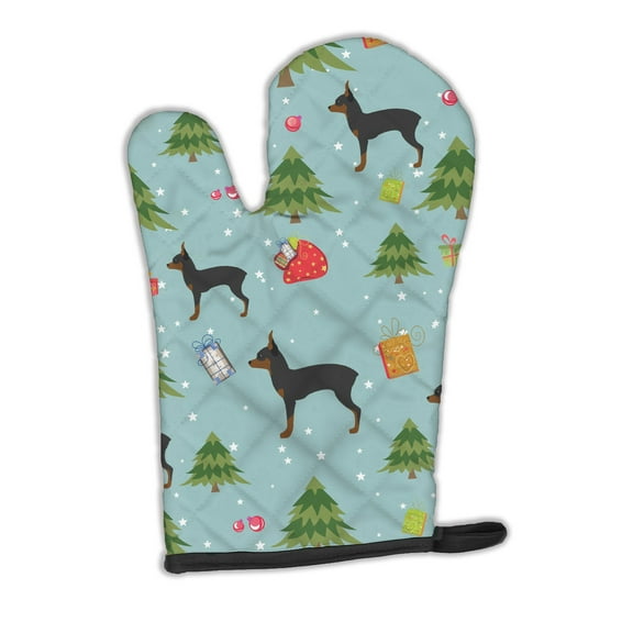 Christmas Toy Fox Terrier Oven Mitt