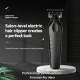 thumbnail image 5 of Professional Hair Trimmer for Men, Zero Gap Cordless Barber Clippers, T-Blade Edgers for Crisp Line Ups, Rechargeable Grooming Kit (Black1), 5 of 19