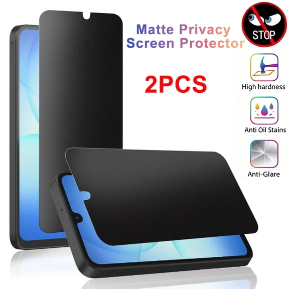 ZYQEEE Matte Privacy Screen Protector for Samsung Galaxy A17 5G, Anti-Fingerprint Easy Installation,Anti-Spy Tempered Glass Fingerprint Unlock Protective Film Compatible for Samsung A17