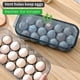 thumbnail image 4 of Contenedor de huevos transparente apilable sin BPA, caja de almacenamiento de huevos para refrigerador, con tapa y asa, 32 huevos, 2 paquetes, 4 of 7