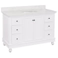 thumbnail image 7 of Bella 48" Bathroom Vanity with White Cabinet and Engineered Marble Top, 7 of 7